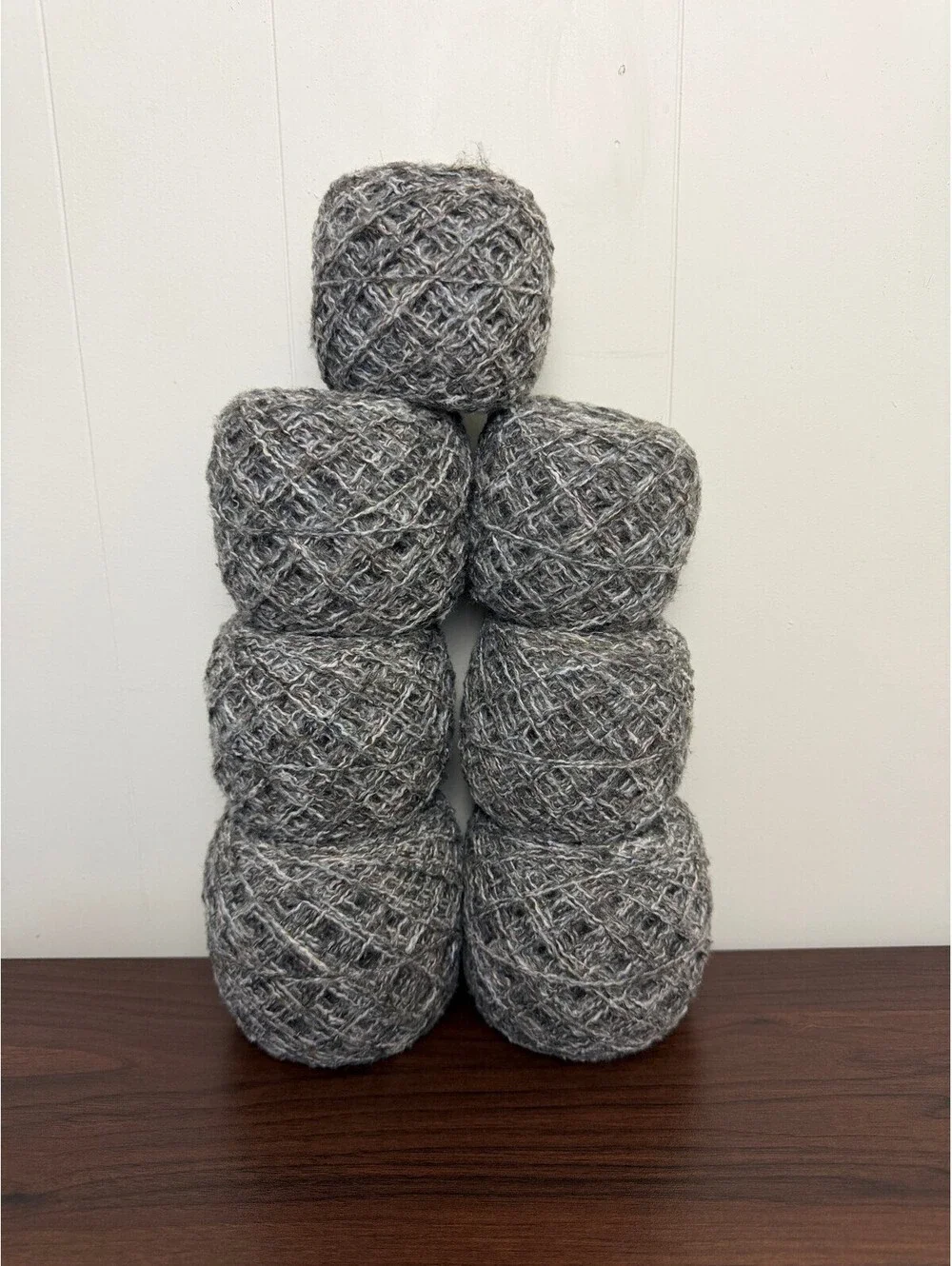 Reclaimed Cotton Blend DK Yarn 1118 Yds Gray Heather 488g (7 Cakes)